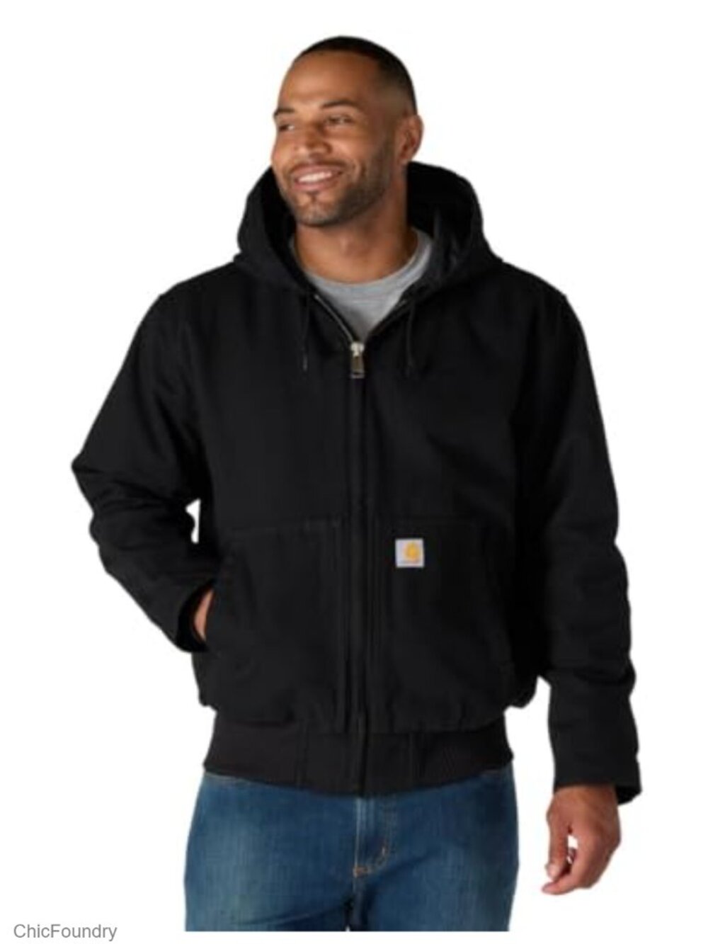 Washed Duck Active Jac Quilted Thinsulate Hooded Workwear